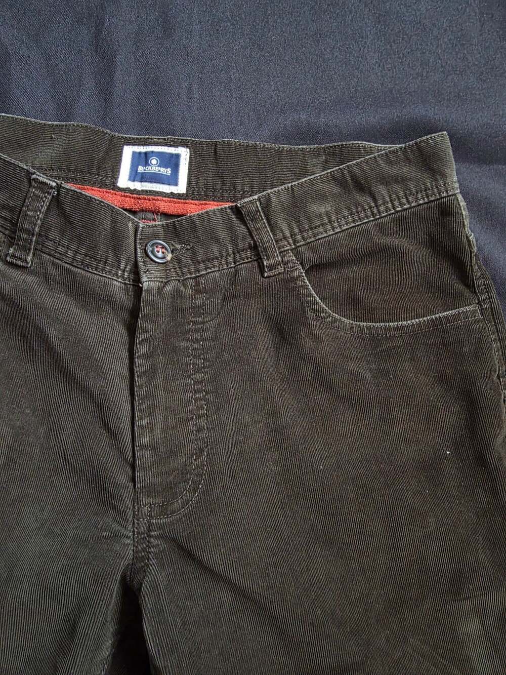 Blackberrys Corduroy Pants Size 32 Olive Green Stretch Comfort
